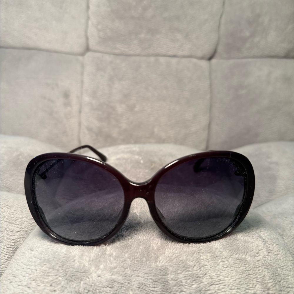 Charriol Dark Brown Gradient Oversized Women's Sunglasses